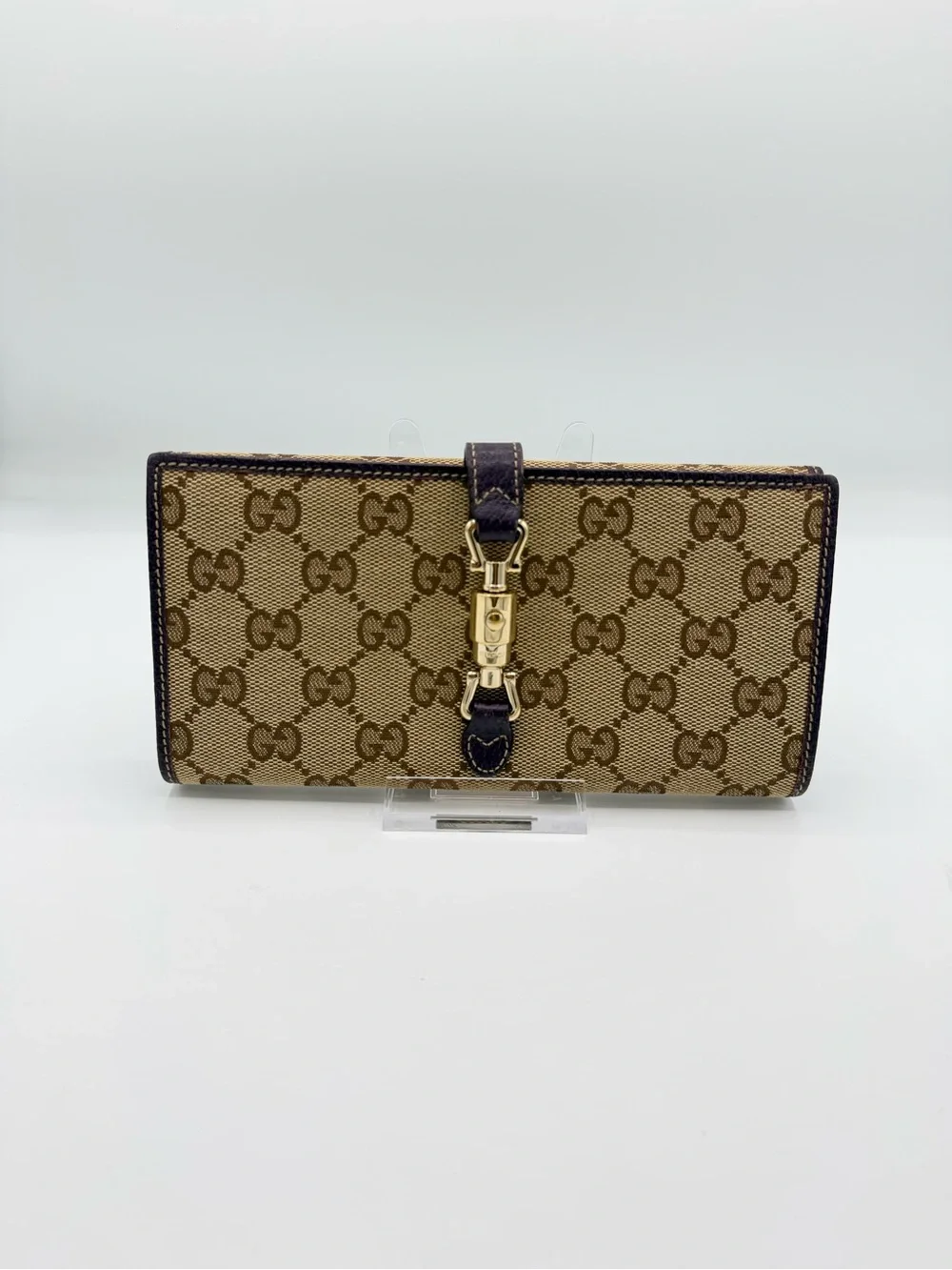 Gucci Canvas Jackie Continental Wallet